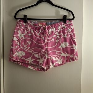 Macbeth Collection by Margaret Josephs Pink Nautical Jean Shorts